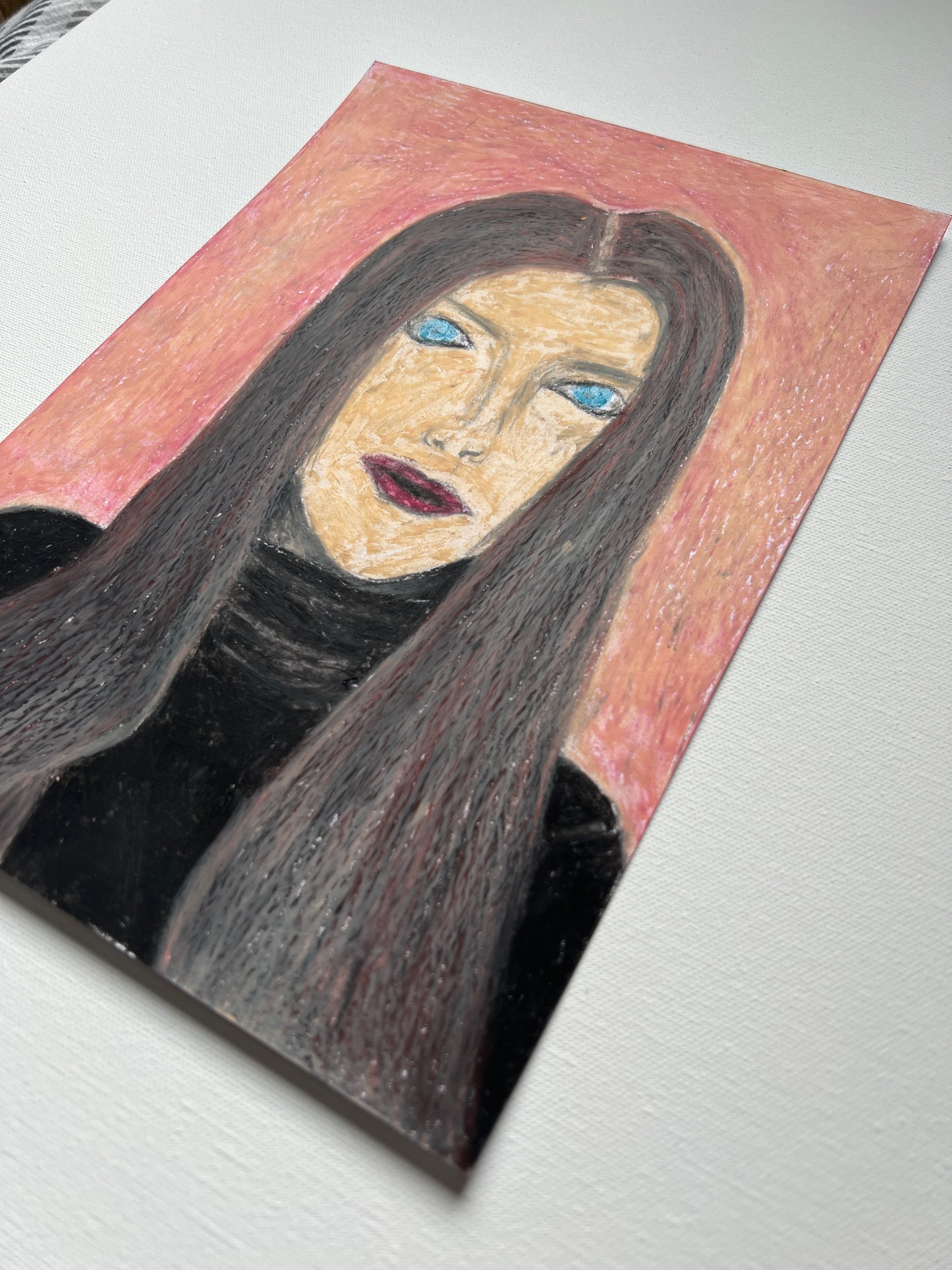Oil Pastel Painting of Russian Women