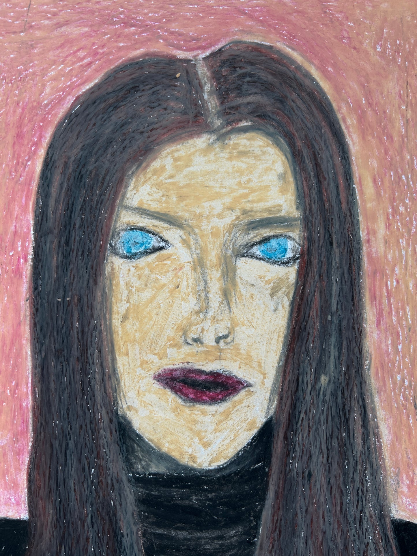 Oil Pastel Painting of Russian Women